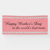Happy Mother's Day Pink Jewels Diamonds Banner (Horizontal)