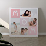 Happy Mothers Day Pink Mama Modernes Multi Foto Gr Leinwanddruck<br><div class="desc">Eine wunderschöne personalisierte Leinwand,  um deiner Mutter zu geben,  dass sie für immer hochhält. Personalisierte Collage-Leinwand zum Anzeigen eigener Fotos und Erinnerungen für die ganze Familie. Unser Design zeichnet sich durch ein einfaches 4-Foto-Collage Grid-Design aus,  bei dem "Mama"-Briefe im Gitterdesign dargestellt werden. Perfektes Geschenk für den Muttertag.</div>