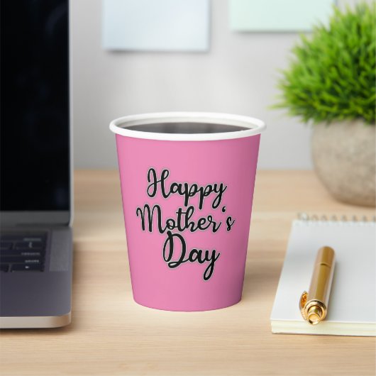 Happy Mothers Day Pink Pappbecher (InSitu)