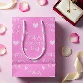 Happy Mother's day pink script Mittlere Geschenktüte