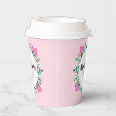 Happy Mother's Day  Pink Tulips Pappbecher (Rechts)