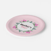 Happy Mother's Day  Pink Tulips Pappteller (Schrägansicht)