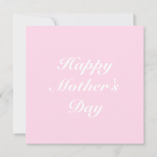 Happy Mother's Day pink weißen eleganten Drehbuchs Karte