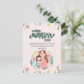 Happy Mother's Day Postkarte (Stehend Vorderseite)