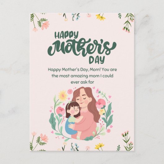 Happy Mother's Day Postkarte (Vorderseite)
