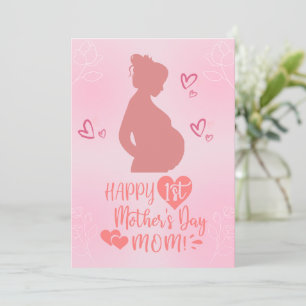 Happy Mother's Day Pregnant Mama Card Feiertagskarte