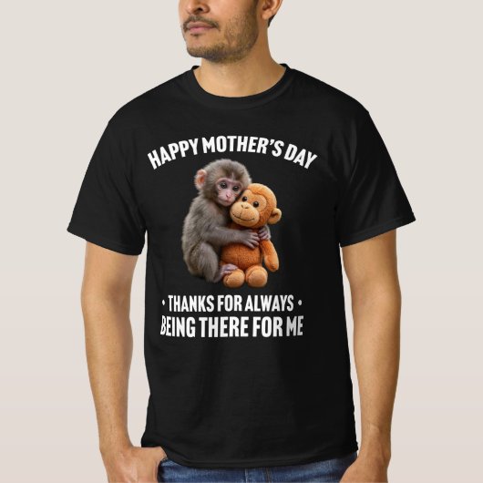Happy Mother's Day Punch the Monkey Cute Monkey  T-Shirt (Vorderseite)