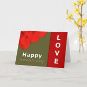 Happy Mother's Day Red Geranium Flower Karte (Gelbe Blume)