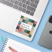 Happy Mother's Day - Retro Niedliches Quilt Muster Aufkleber (Laptop mit iPhone)