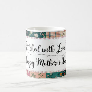 Happy Mother's Day - Retro Niedliches Quilt Muster Kaffeetasse