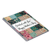 Happy Mother's Day - Retro Niedliches Quilt Muster Notizblock (Rechte Seite)