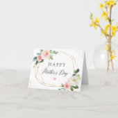 Happy Mother's Day Romantic Blush Pink Floral Karte (Gelbe Blume)
