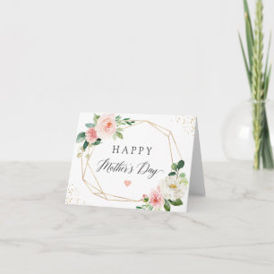 Happy Mother's Day Romantic Blush Pink Floral Karte