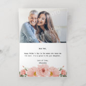 Happy Mother's Day Rosa Blume Foto Gold (Innen Mitte)