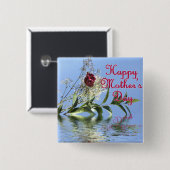 Happy Mothers Day Rosy Reflection Button (Vorne & Hinten)