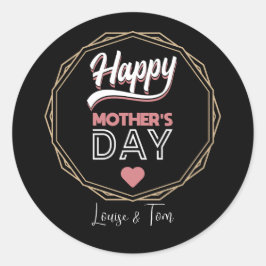 Happy Mother's Day Runder Aufkleber