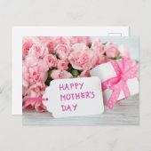 Happy Mother's Day Schöne Pink Blume Postkarte (Vorne/Hinten)