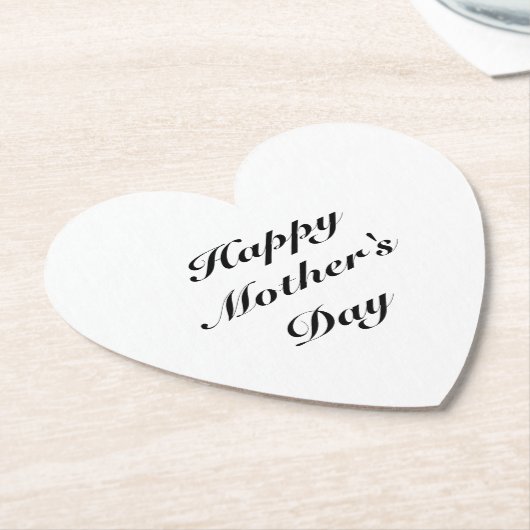 Happy Mother's Day Schwarz-weiße Drehbuch elegant  Untersetzer (angewinkelt)