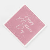 Happy Mother's Day Script auf Pink Serviette (Ecke)