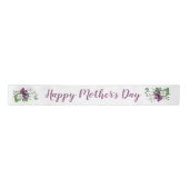 Happy Mothers Day Script w Wild Rose Floral Sprays Satinband (Vorderseite)