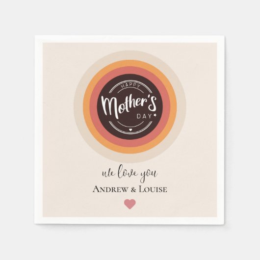Happy Mother's Day Serviette (Vorderseite)