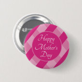 Happy Mother's Day Shades of Pink Stripes Simple Button (Vorne & Hinten)
