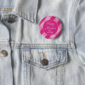 Happy Mother's Day Shades of Pink Stripes Simple Button (Beispiel)