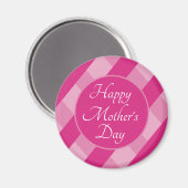 Happy Mother's Day Shades of Pink Stripes Simple Magnet (Vorderseite/Rückseite)