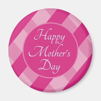 Happy Mother's Day Shades of Pink Stripes Simple Magnet