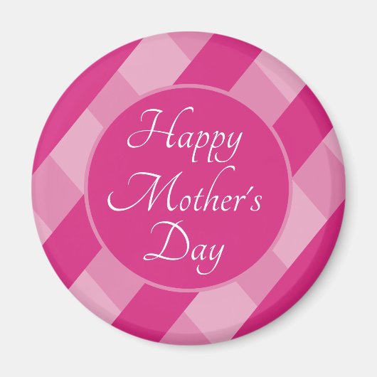 Happy Mother's Day Shades of Pink Stripes Simple Magnet (Vorne)