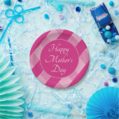 Happy Mother's Day Shades of Pink Stripes Simple Pappteller (Party)