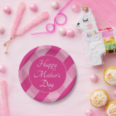 Happy Mother's Day Shades of Pink Stripes Simple Pappteller (Party)