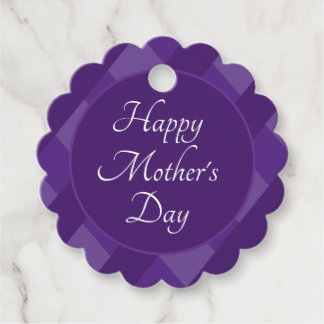 Happy Mother's Day Shades of Purple Stripes Simple Geschenkanhänger