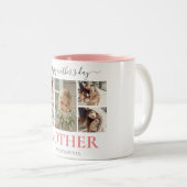 Happy Mothers Day Simple Modern Script Five Foto Zweifarbige Tasse (VorderseiteRechts)