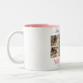 Happy Mothers Day Simple Modern Script Five Foto Zweifarbige Tasse (Links)