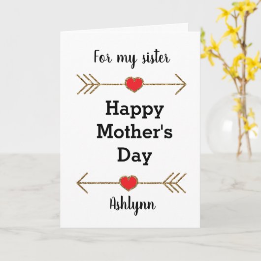 Happy Mother's Day Sister Karte (Gelbe Blume)