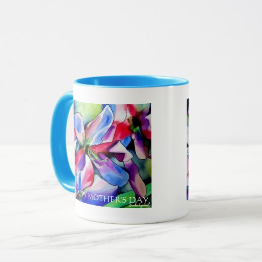 Happy Mother's Day Spring Azalea Blume Tasse (Vorderseite Links)