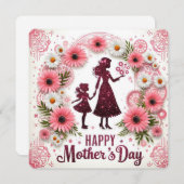 Happy Mother's Day Steampunk Style Feiertagskarte (Vorne/Hinten)