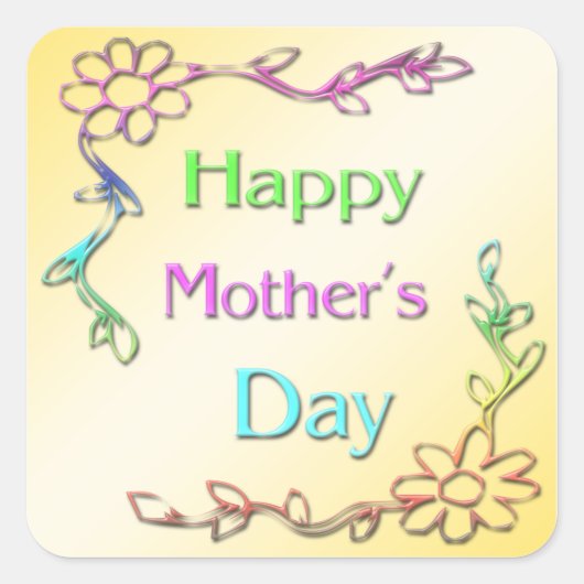 Happy Mother's Day Sticker (Vorderseite)
