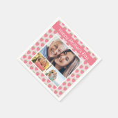 Happy Mothers Day Strawberry Foto Serviette (Ecke)