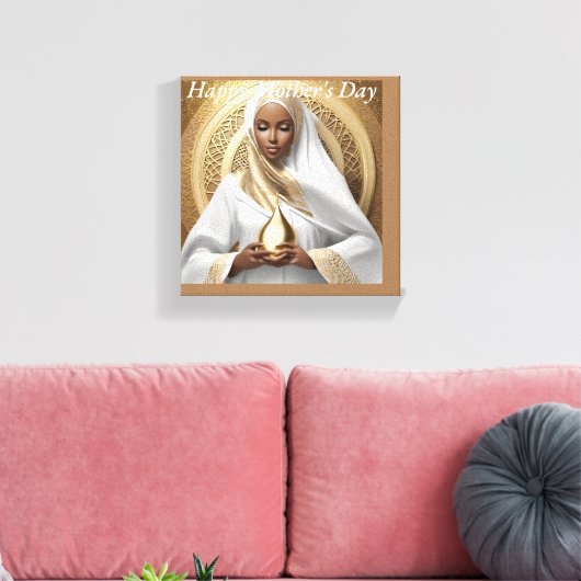 Happy Mother's Day Stretched Canvas Print Leinwanddruck (Insitu (Wohnzimmer))