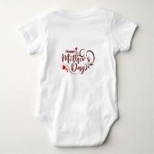 Happy Mother's Day Stylish Text Design-23121 Baby Strampler (Rückseite)