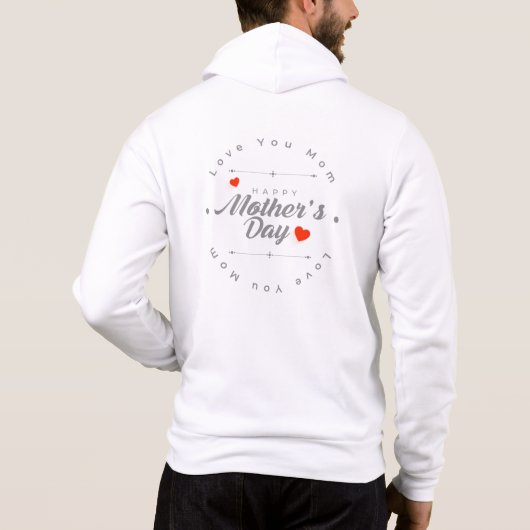 Happy Mother's Day Stylish Text Design-23121 Hoodie (Rückseite)
