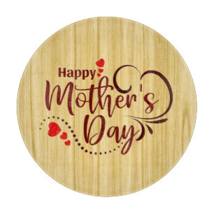 Happy Mother's Day Stylish Text Design-23121 Schneidebrett