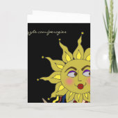 Happy Mother's Day Sun Frau ukrainische Volkskunst Karte (Rückseite)