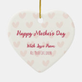 Happy Mother's Day Sweet Pastel Cat Keramik Ornament (Hinten)