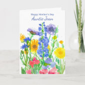 Happy Mother's Day Tante Wildblume Bouquet Karte (Vorderseite)