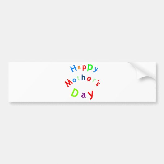 Happy Mothers Day Text Autoaufkleber (Vorne)