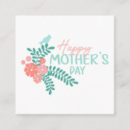 Happy Mother's day text in floral frame Begleitkarte