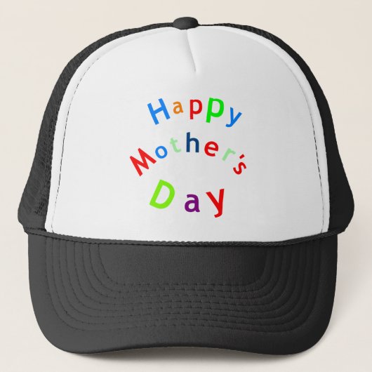 Happy Mothers Day Text Truckerkappe (Vorderseite)